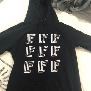 Oversized Pullover Hoodie with LF Logo